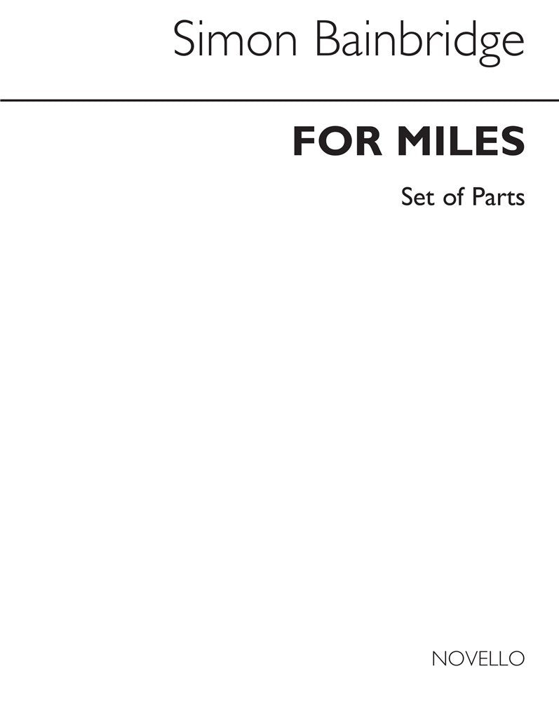 For Miles (Set of Parts)