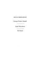 Judas Maccabeus (Mozart) Full Score