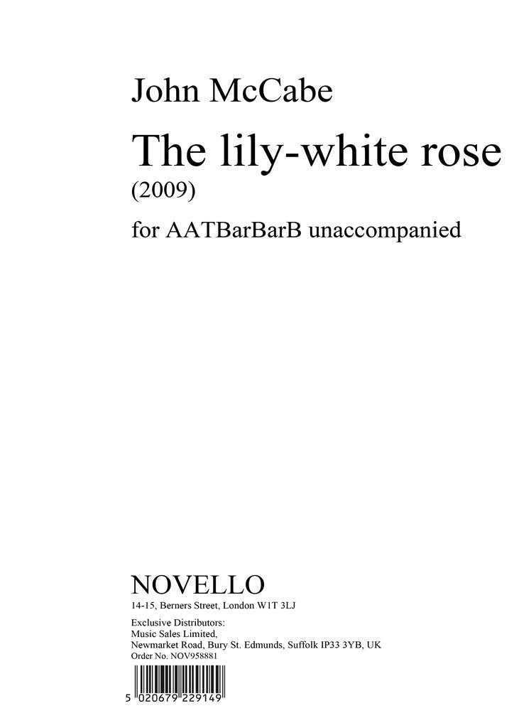 The Lily-White Rose (Men's Voices)