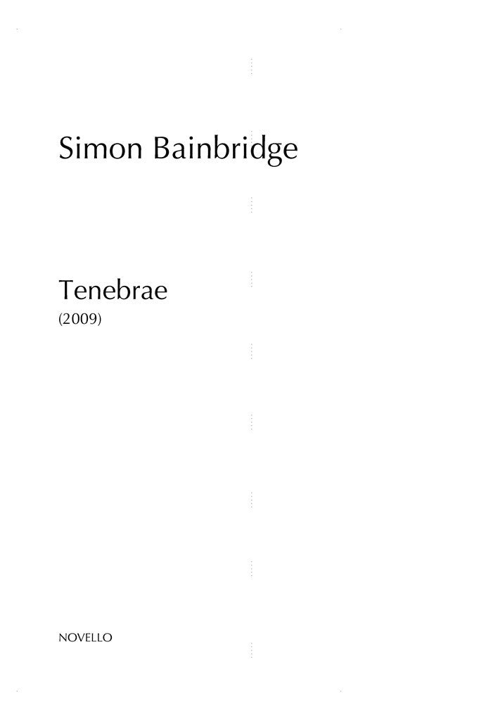 Tenebrae (Parts)