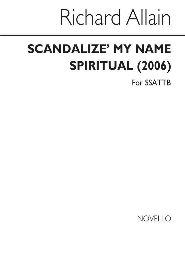 Scandalize' My Name