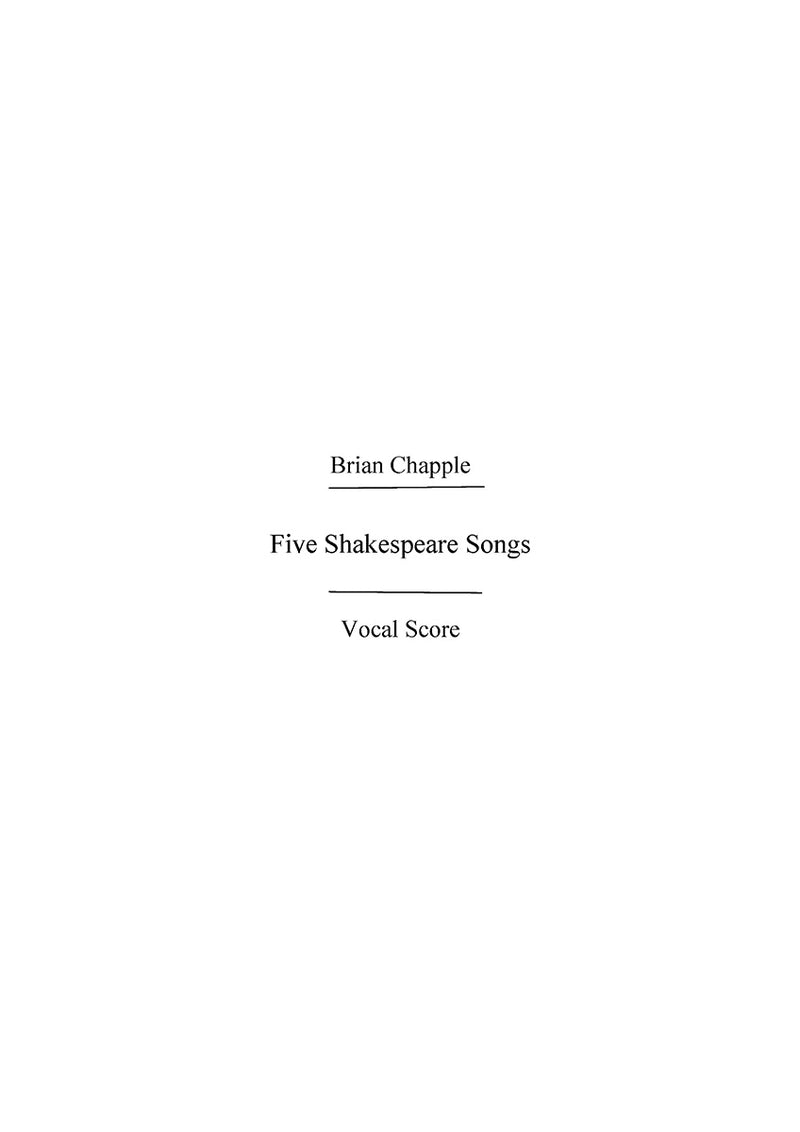 Five Shakespeare Songs (1982)