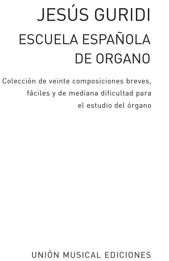 Escuela Espanola De Organo