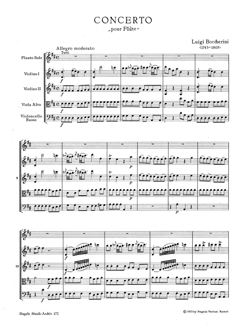 Concerto for Flute and Strings D major op. 27 [score]