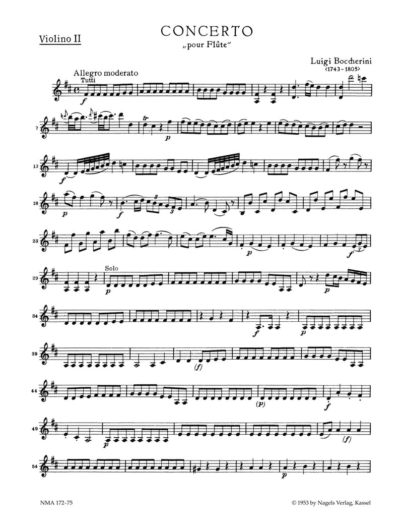 Concerto for Flute and Strings D major op. 27 [violin 2 part]