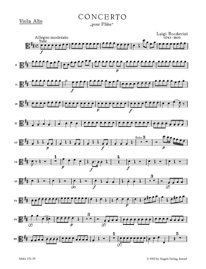 Concerto for Flute and Strings D major op. 27 [viola part]