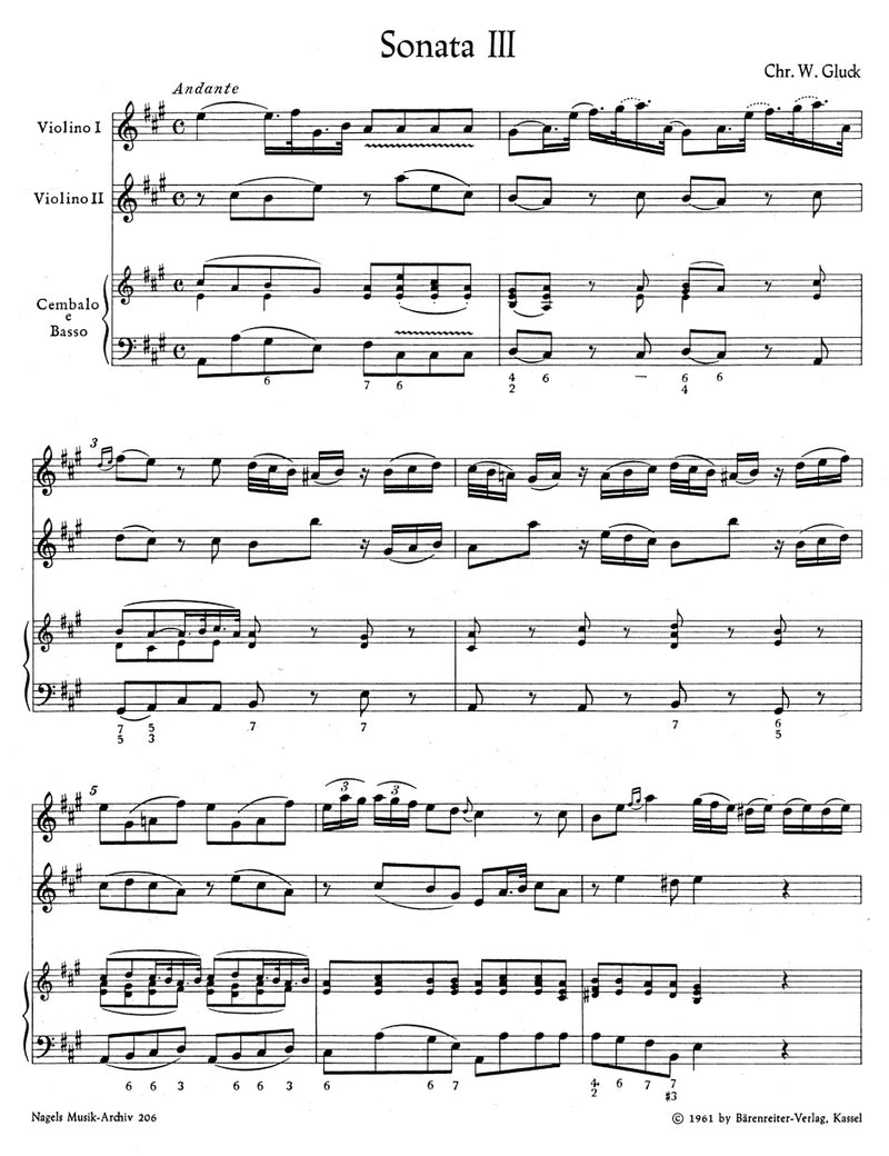 Zwei Triosonaten für Zwei Violinen und Basso continuo: Sonaten A-dur und B-dur