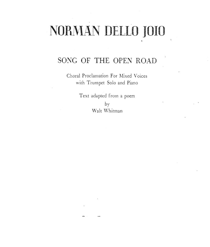 Song of The Open Road