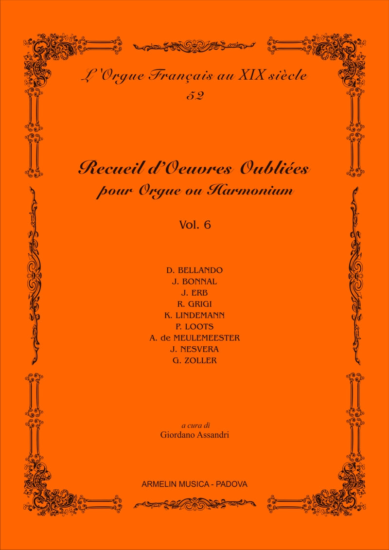 Recueil d'Oeuvres Oubliées pour Orgue, vol. 6