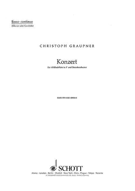 Konzert (Basso continuo part)