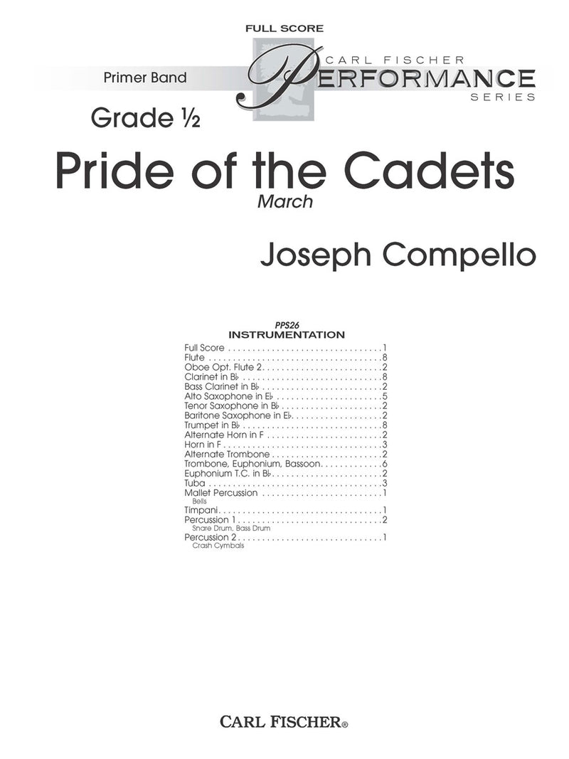 Pride of the Cadets (Study Score)