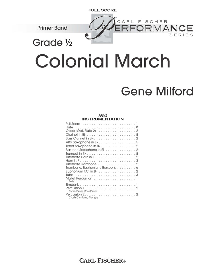 Colonial March (Study Score)