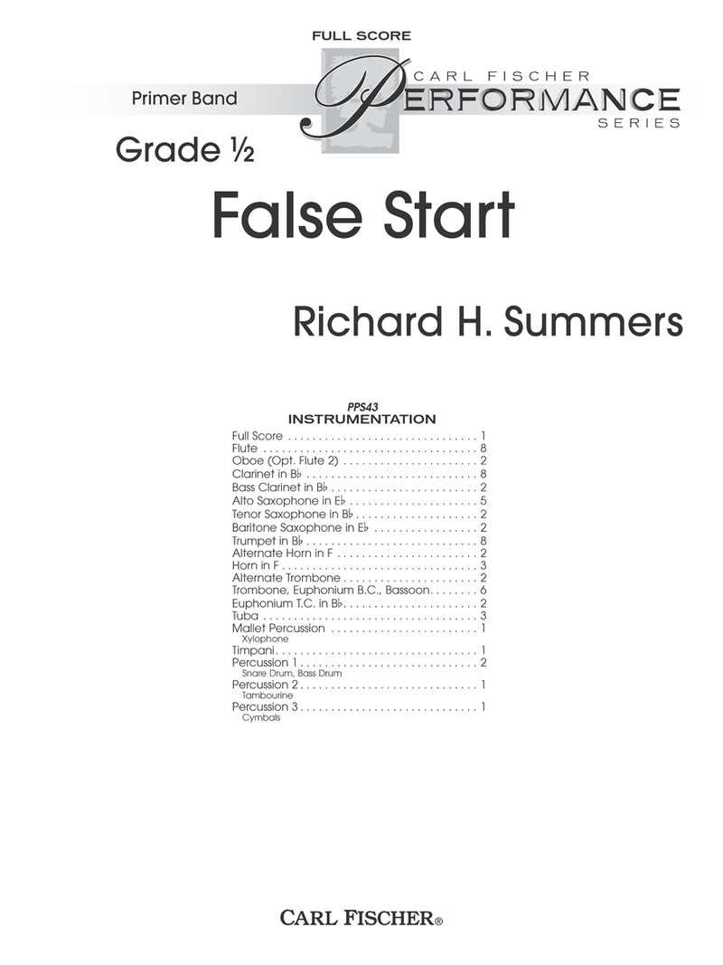 False Start (Study Score)