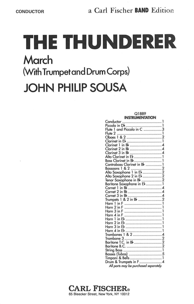 The Thunderer, Marching Band (Score Only)