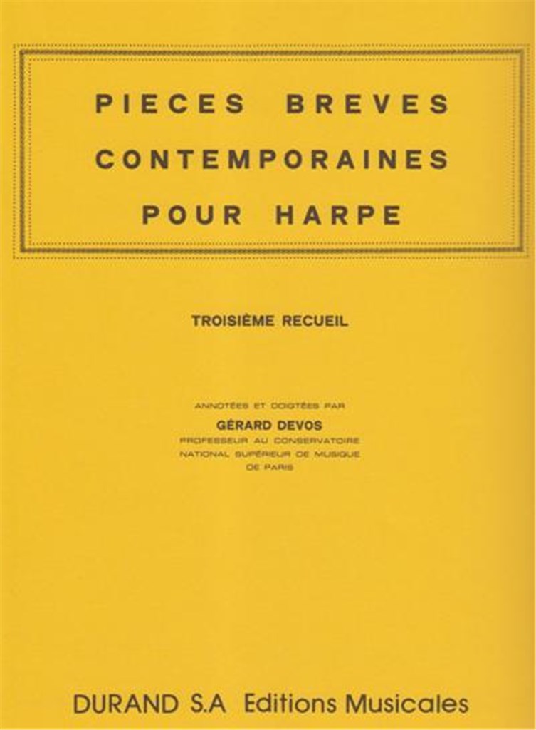 Pièces brèves contemporaines pour harpe, Vol. 3