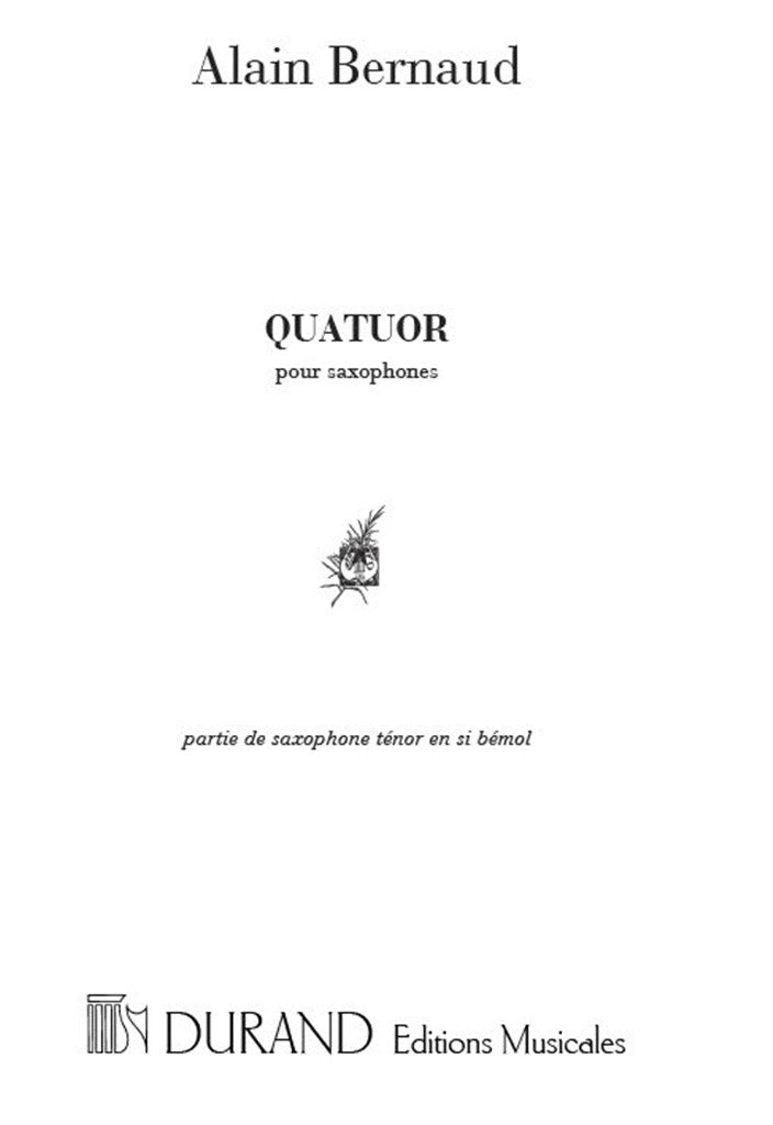 Quatuor (Tenor Saxophone part)