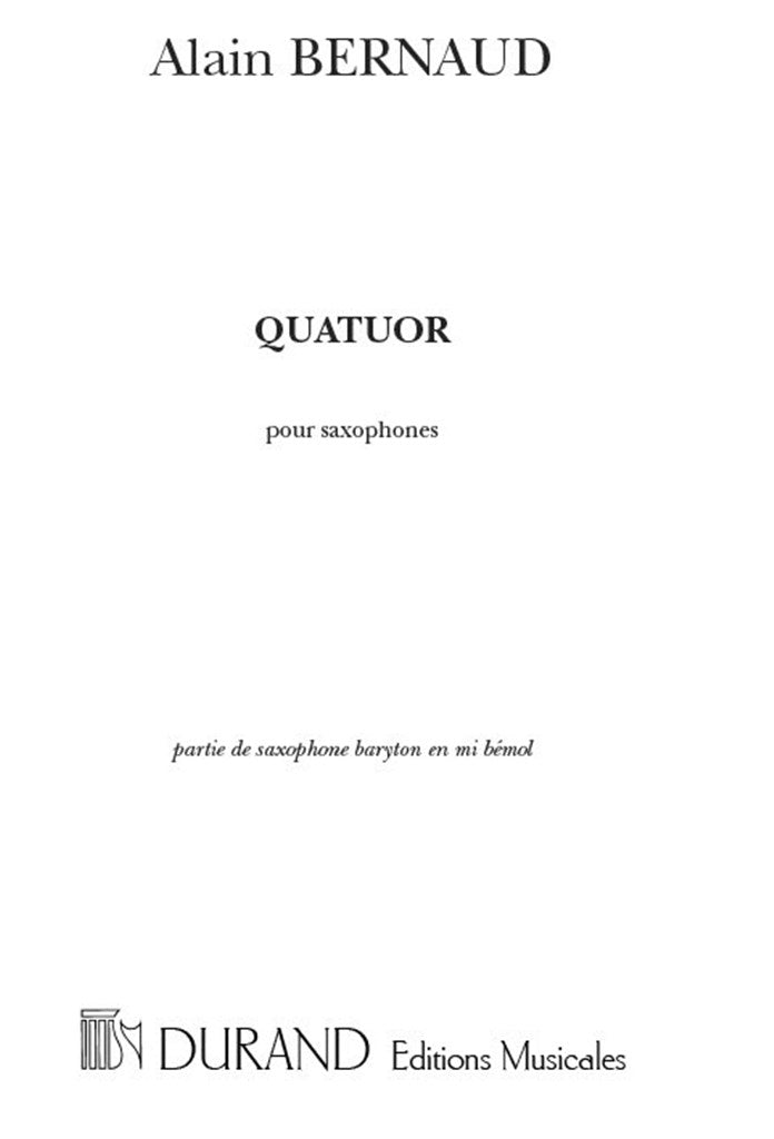 Quatuor (Baritone Saxophone part)