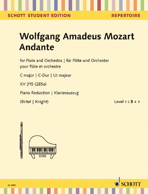 Andante KV 315 (285e) (piano reduction with solo part)