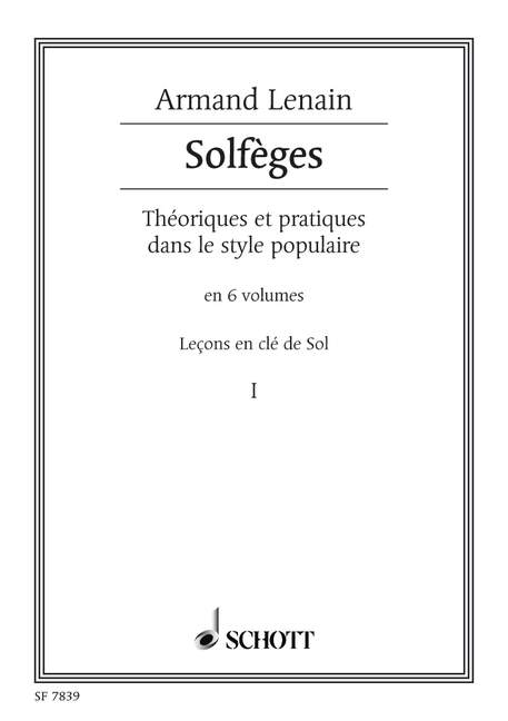 Solfèges, Vol. 1