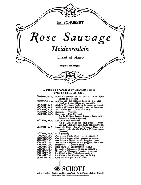 Heidenröslein op. 3/3 D 257