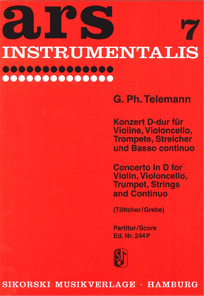 Concerto for Violino concertato, Trumpet (in D), 3 Violins, 2 Violas, Violoncello obligato and basso continuo, TWV 53:D5 (Score Only)