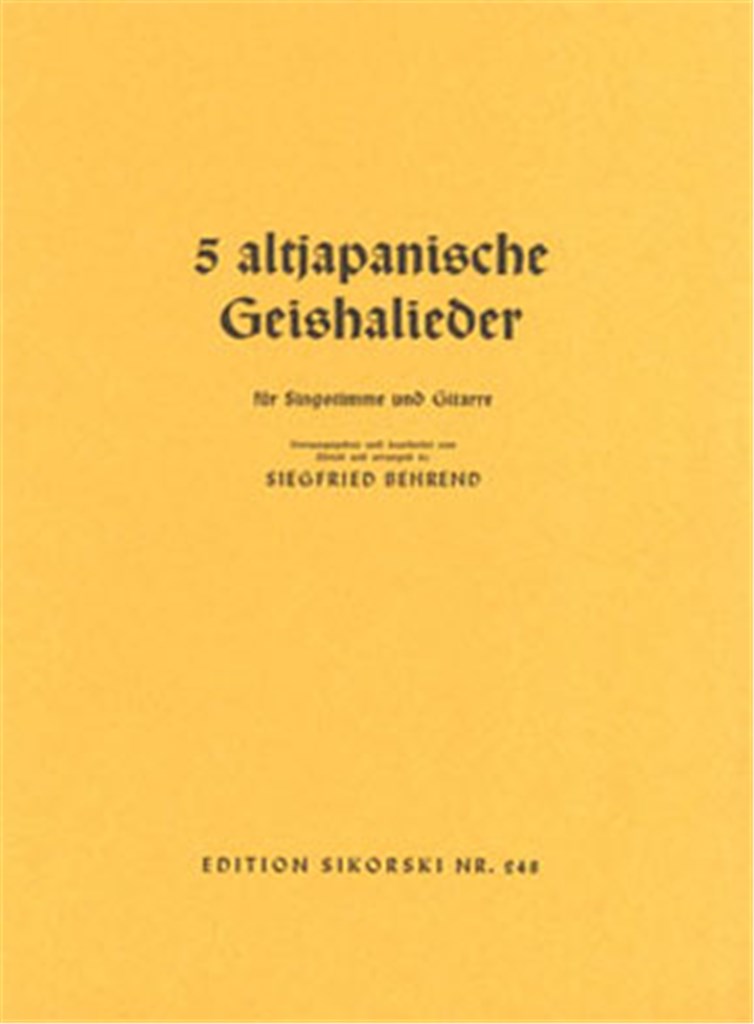 5 altjapanische Geishalieder