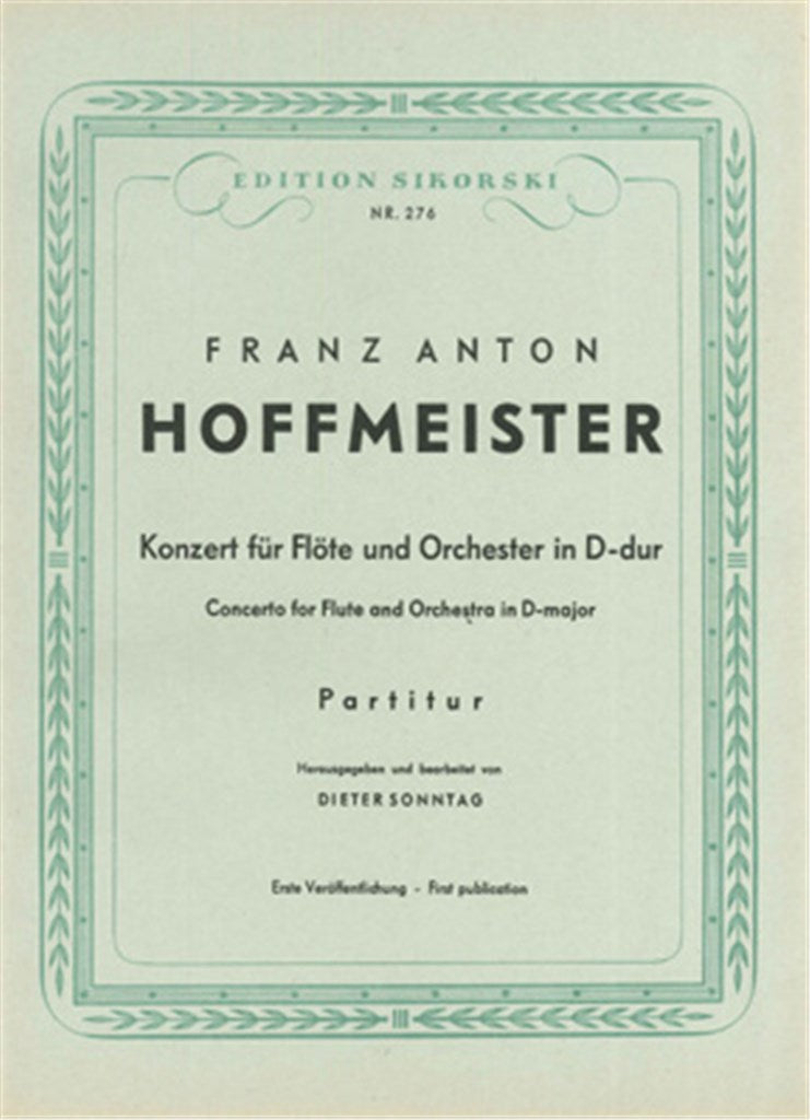 Concerto D major for Flute and Orchestra (Score Only)
