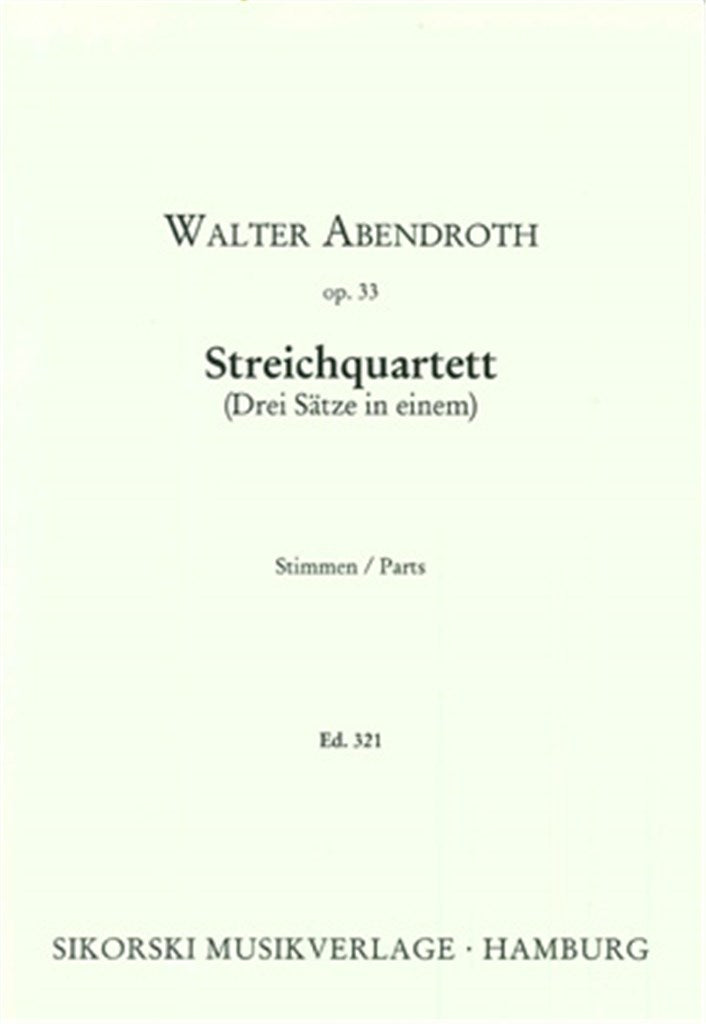 Streichquartett (Drei Sätze in einem) (Set of Parts)