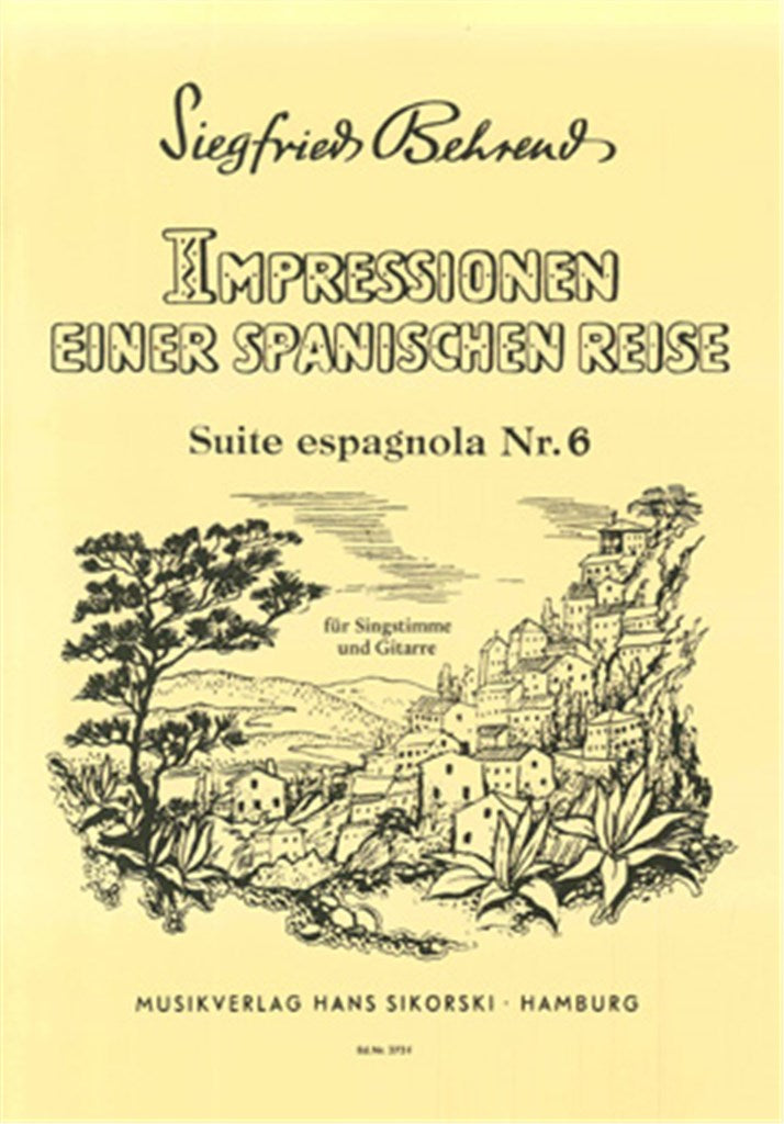 Impressionen einer spanischen Reise: Suite espagnola Nr. 6 für Singstimme und Gitarre