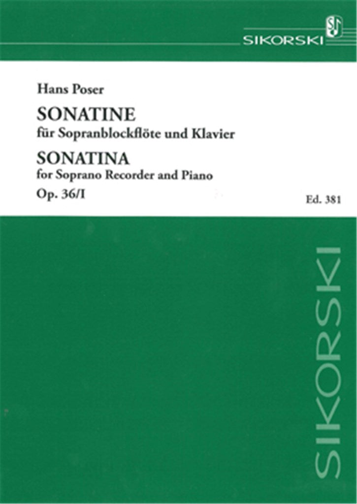 Sonatine (Soprano Recorder and Piano)