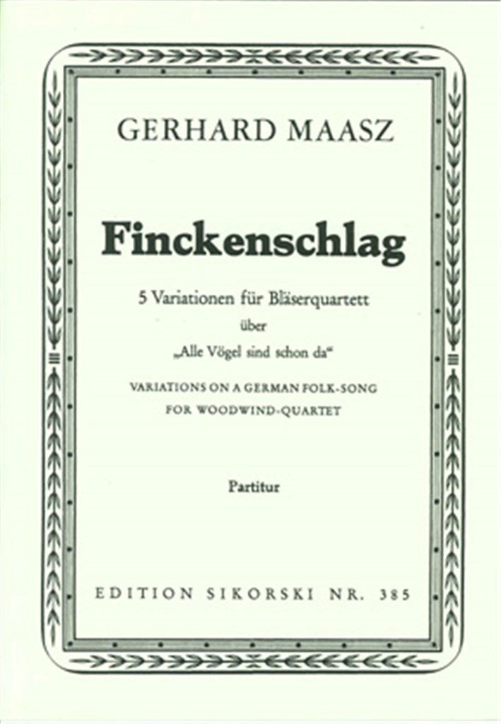 Finckenschlag für Bläserquartett (Study Score)