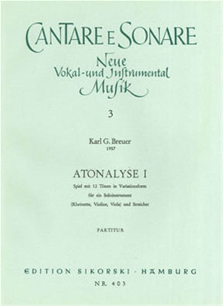 Atonalyse Nr. 1 (Score Only)