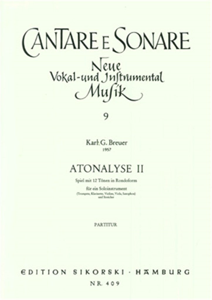 Atonalyse Nr. 2 (Score Only)