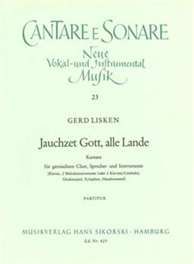 Jauchzet Gott, alle Lande (Score only)