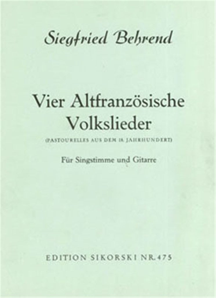 4 altfranzösische Volkslieder