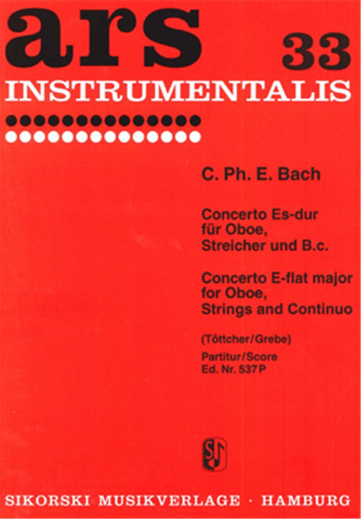Concerto for Oboe, Strings and Basso Continuo, E-Flat major (Score Only)