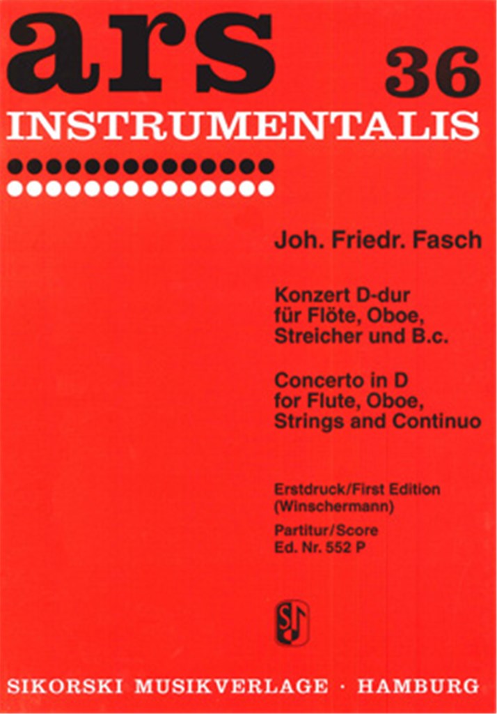 Concerto D major for Flute, Oboe, Strings and basso continuo (Score Only)