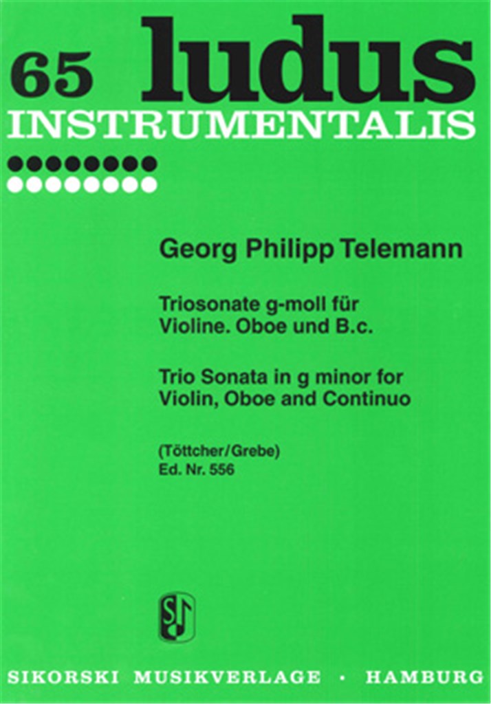 Trio Sonata G minor for Violin, Oboe and basso continuo, TWV 42:g5 (Set of Parts)
