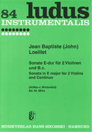 Sonata E major for 2 Violins and basso continuo