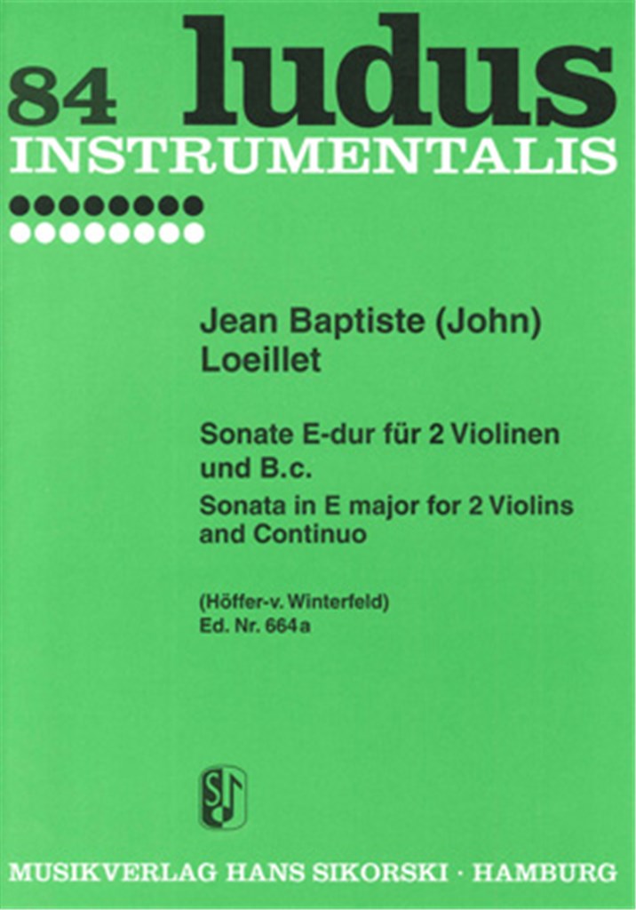 Sonata E major for 2 Violins and basso continuo