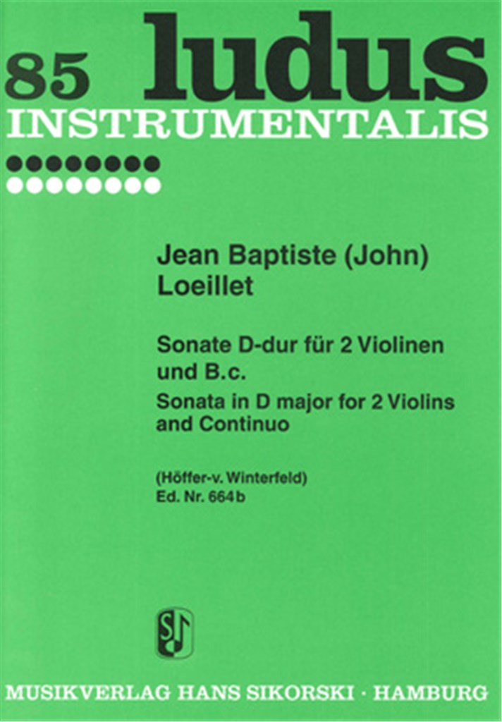 Sonata D major for 2 Violins and basso continuo