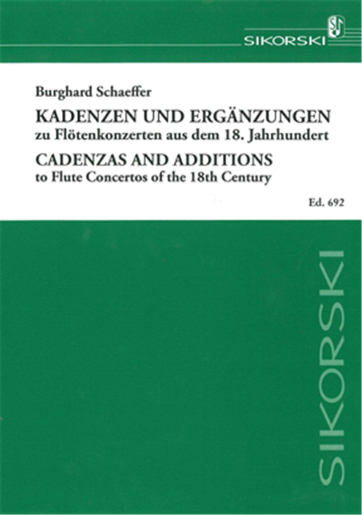 Kadenzen und Ergänzungen zu Flötenkonz. des 18. Jh