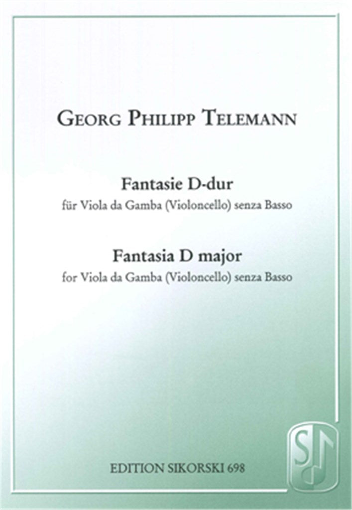 Fantasia D major for viola da gamba (or violoncello) senza basso