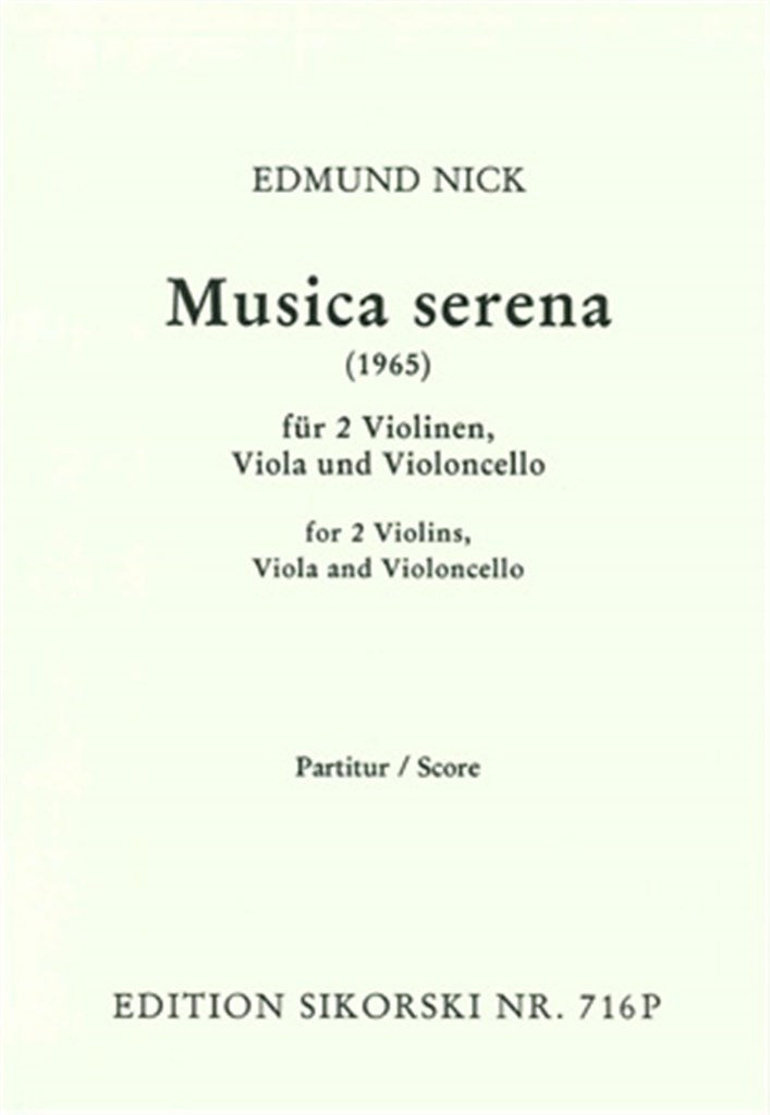 Musica serena (1965) (Study Score)