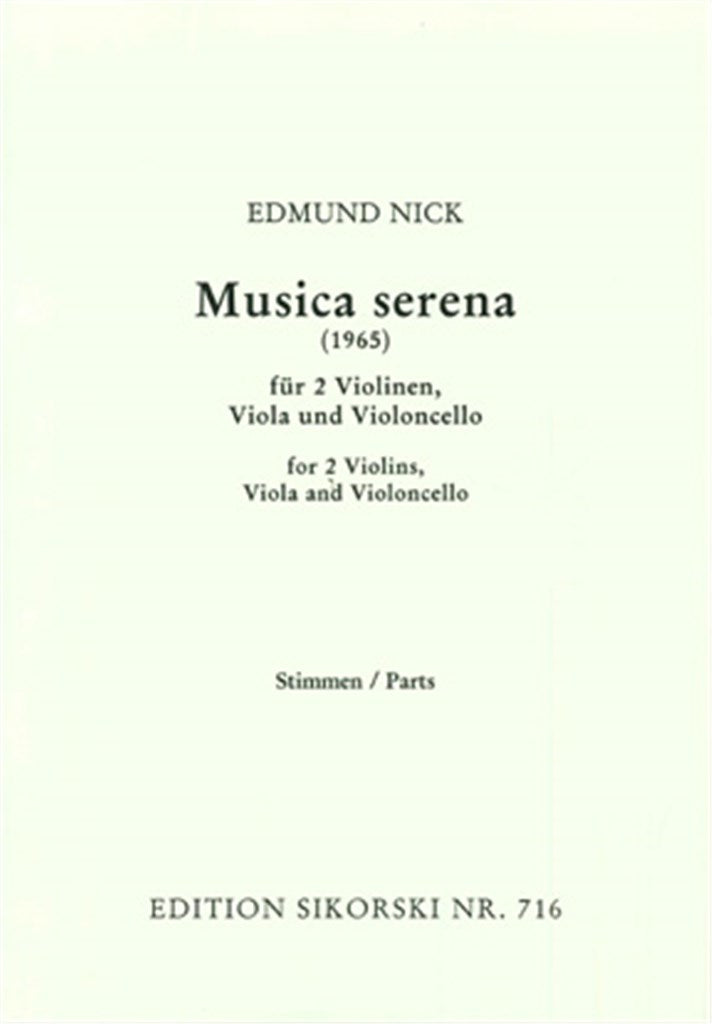 Musica serena (1965) (Set of Parts)