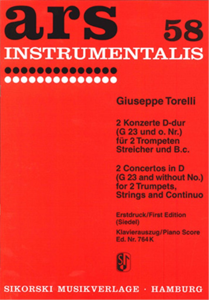 2 Concertos for 2 Trumpets, Strings and basso continuo (Piano Reduction)