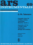 Concerto D major for 2 Flutes, Violin, Violoncello, Strings and basso continuo, TWV 54:D1 (Score Only)