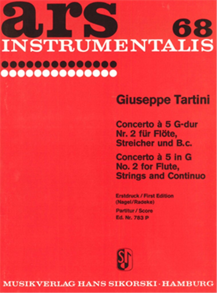 Concerto à 5 No. 2 G major for Flute, Strings and basso continuo (Score Only)
