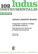 Trio Sonata F minor for 2 Flutes and continuo (Set of Parts)