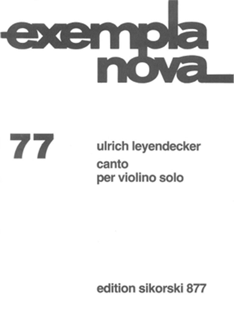 Canto per violino solo